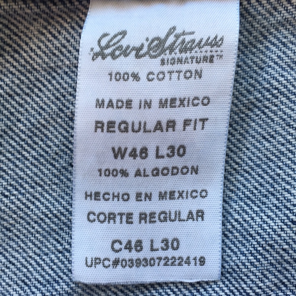 Levi Strauss Signature Jeans 46 x 30 - Picture 5 of 7